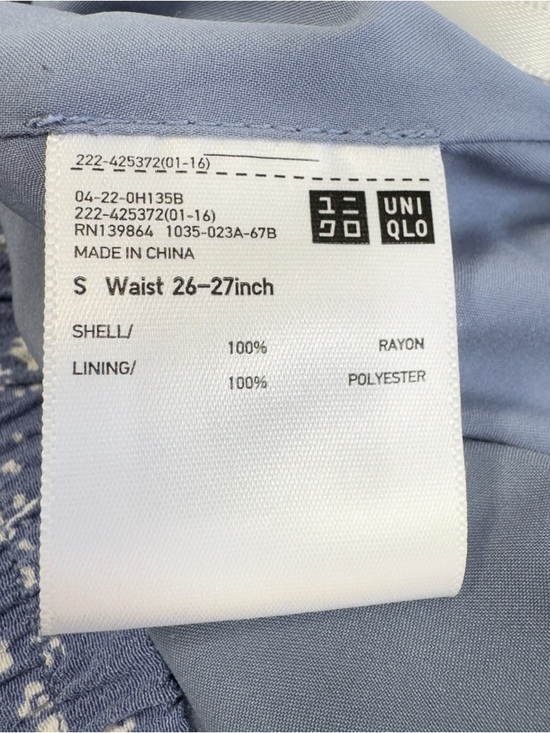 Uniqlo Floral Maxi Skirt Blue White Ditsy Print Elastic Waist Size Small - Picture 9 of 10